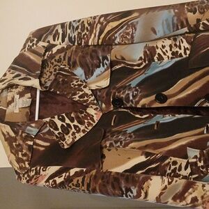 Jacket, large, 98% polyester, 2% spandex.